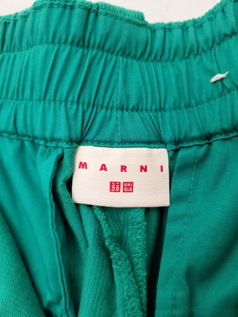 Marni x Uniqlo Kelly Green Corduroy Wide Fit Pleated Pants Size XS Rare Preppy - Picture 7 of 16